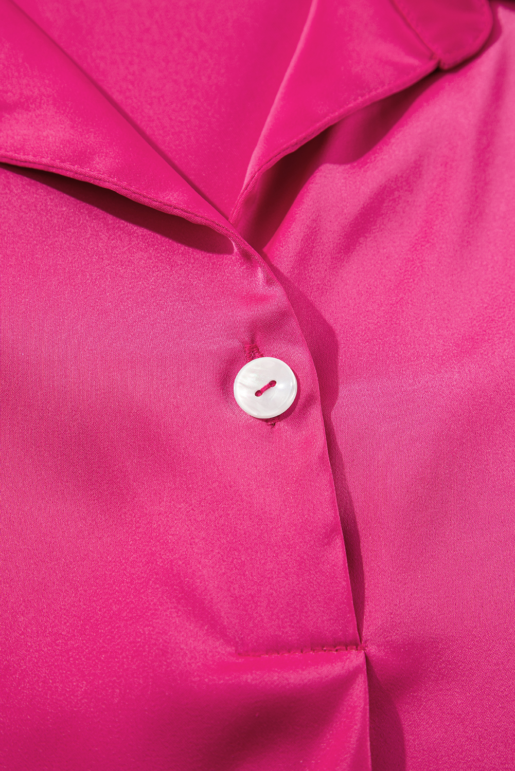 Rose Red Buttoned Collar Shift T-shirt Mini Dress - Image 8