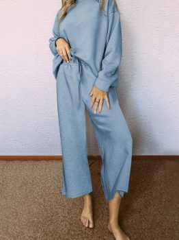 Myosotis Ultra Loose Textured 2pcs Slouchy Outfit