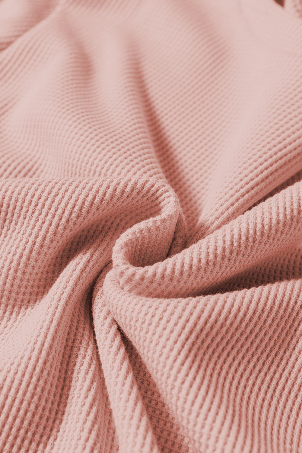 Gossamer Pink Rounded Hem Waffle Long Sleeve Top - Image 8