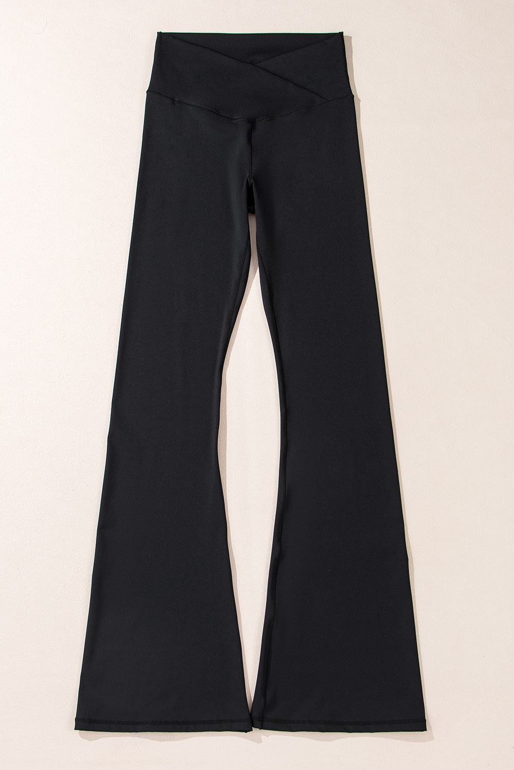 Black V Shape High Waist Flared Leggings - Image 5