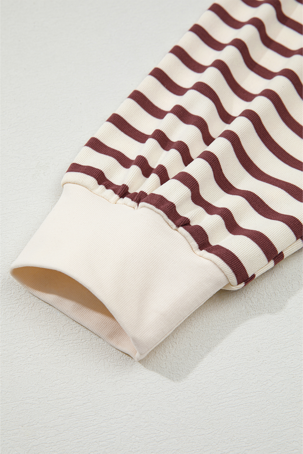 Red Dahlia Striped Print Drop Shoulder Long Sleeve Henley Top - Image 8