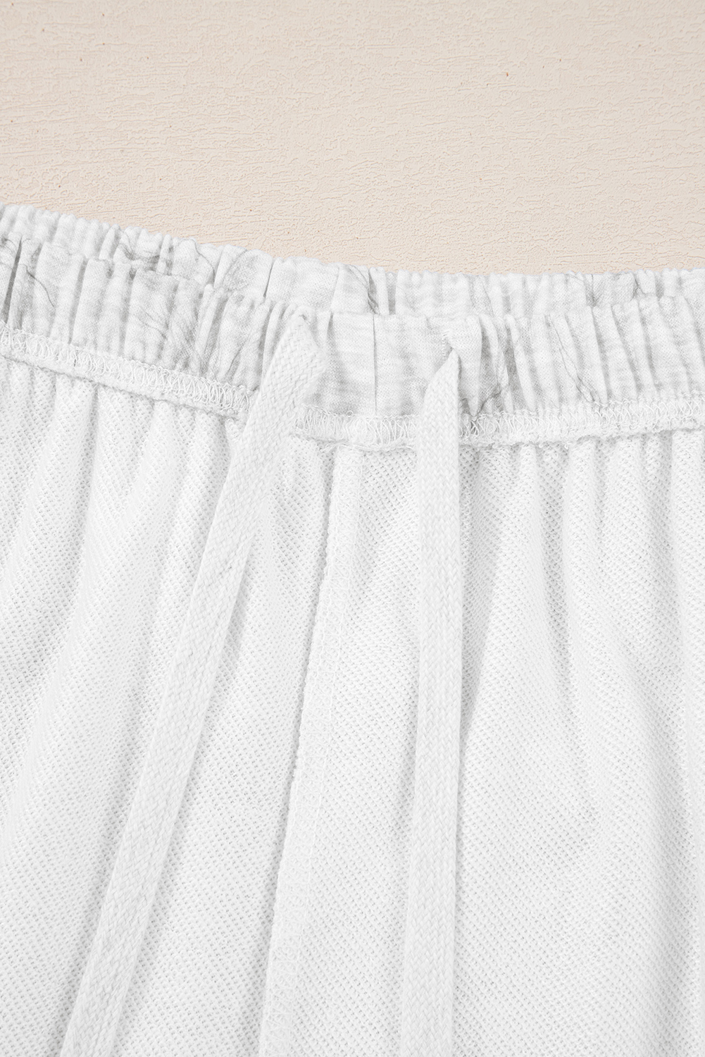 Light Grey Abstract Print Loose Drop Sleeve Hoodie Elastic Waistband 2pcs Pant Set - Image 6