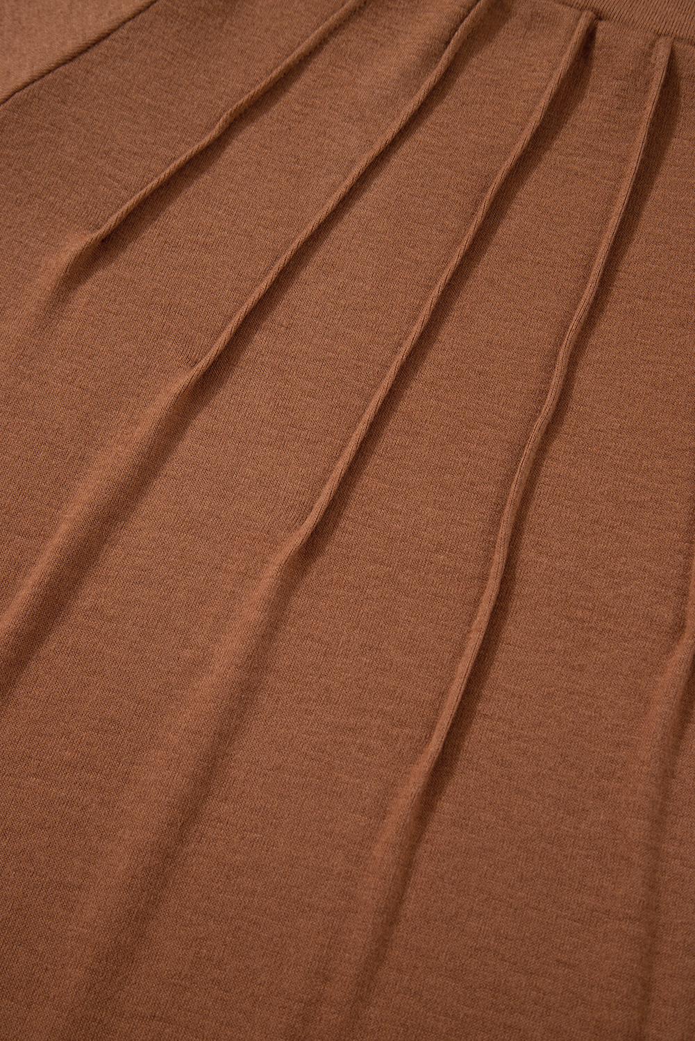Cinnamon Solid Color Seam Detail Raglan Long Sleeve Top - Image 7