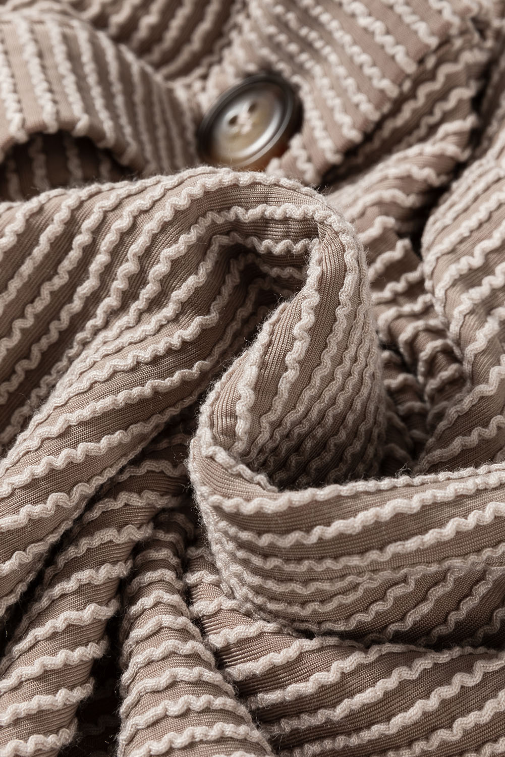 Smoke Gray Solid Corded Drop Shoulder Plus Size Shacket - Image 6