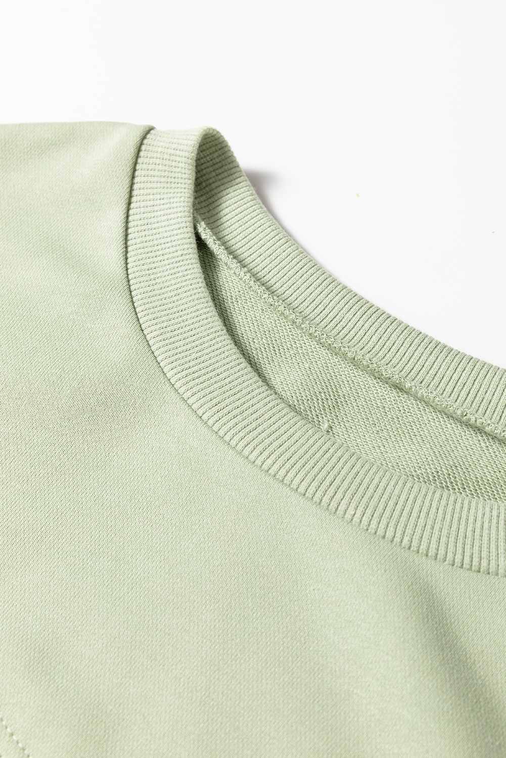 Laurel Green Floral Plaid Mixed Sleeve Raw Edge Relaxed French Terry Top - Image 6