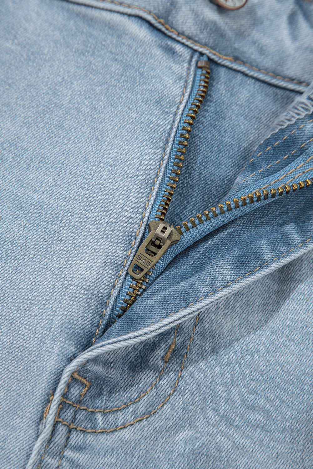 Beau Blue Mid Rise Ankle-Length Distressed Skinny Jeans - Image 6