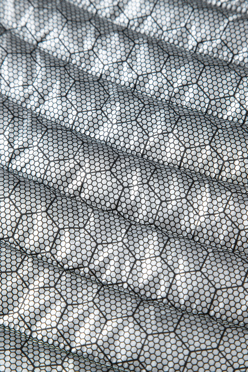 Black Solid Color Quilted Zip-up Puffer Jacket - Image 8