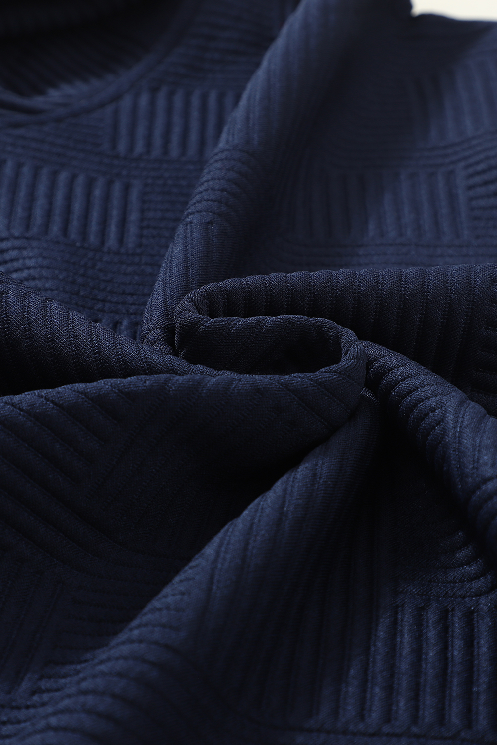 Navy Blue Ultra Loose Textured 2pcs Slouchy Outfit - Image 4