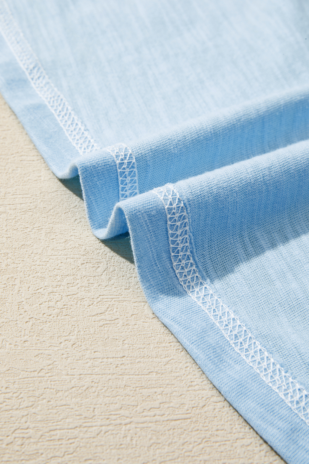 Pink Color Block Round Neck Exposed Seam Patchwork Striped Long Sleeve Top - Image 8