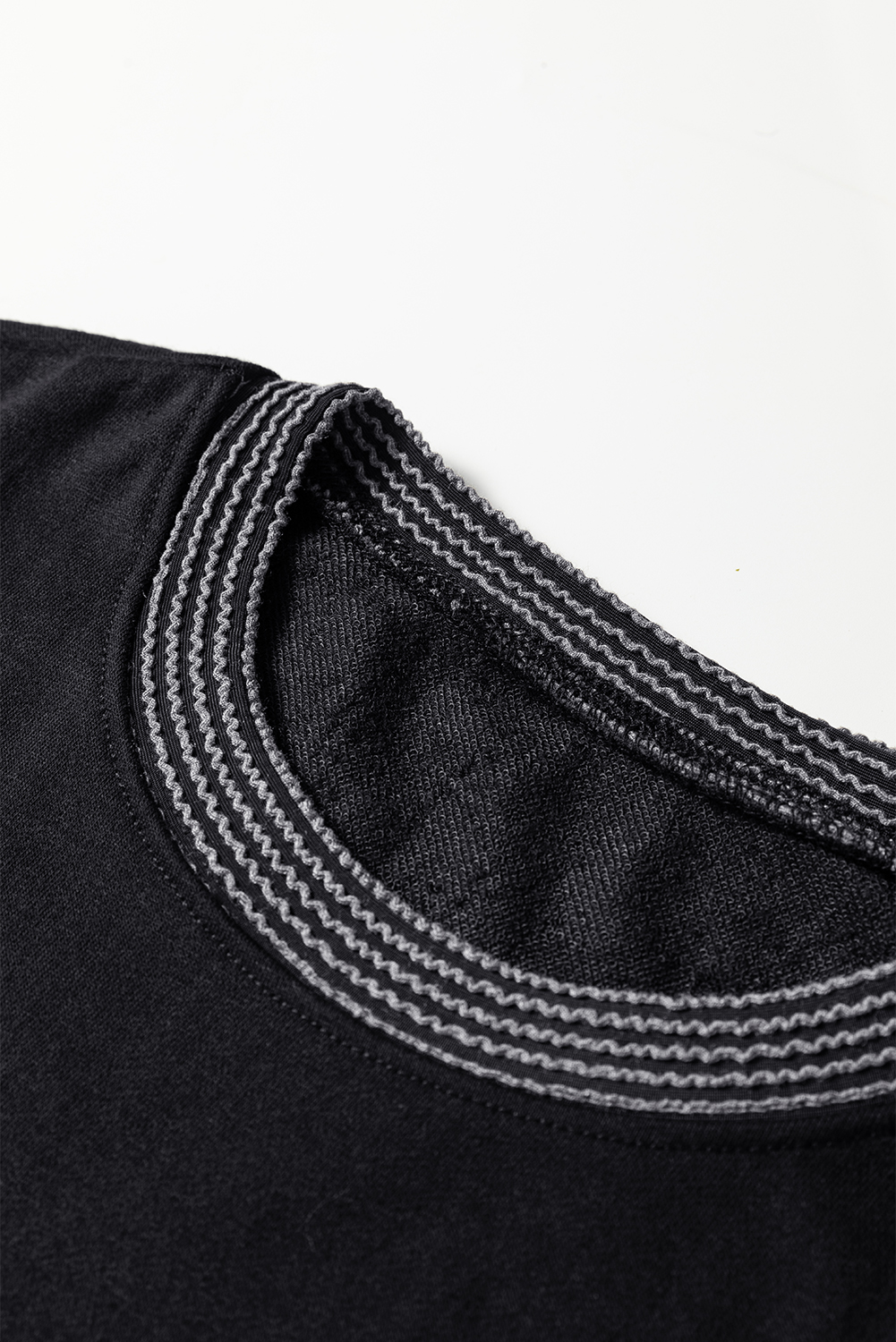 Black Halloween Rhinestone Pumpkin Face Contrast Ribbed Long Sleeve Patchwork Top - Image 7