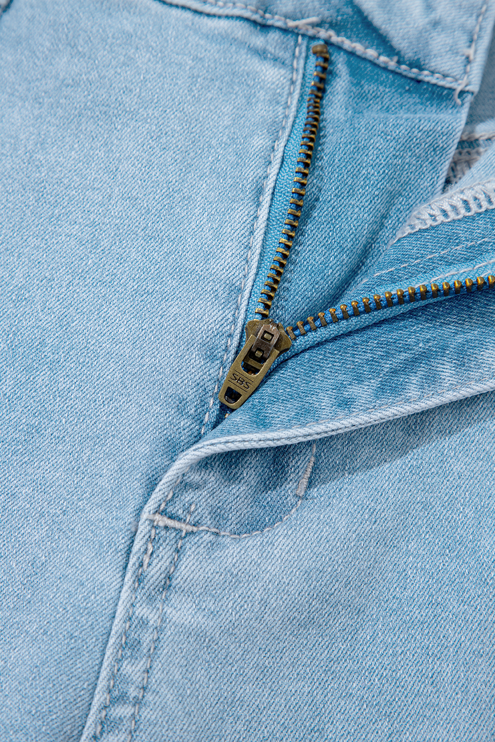 Beau Blue High Rise Barrel Relaxed Patch Pocket Jeans - Image 8