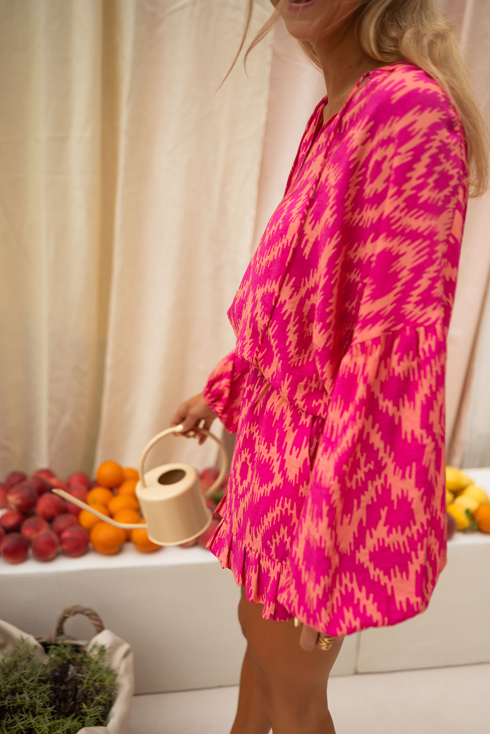 Rose Western Aztec Geometric Print Top and Ruffled Shorts Set - Image 3