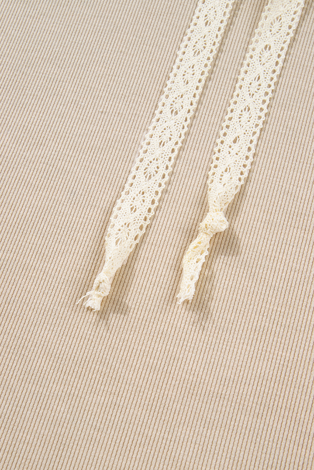 Jet Stream Lace Drawstring Pullover Hoodie and High Waist Pants Corduroy Suit - Image 7