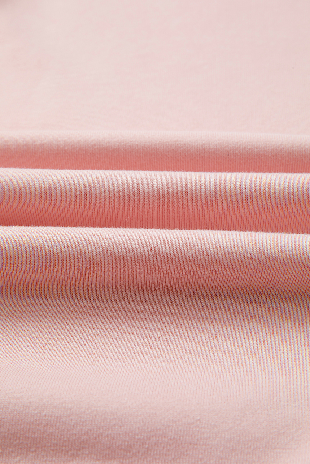 Light Pink Color Block Mix Texture Waffle Patchwork Oversize Sweatshirt - Image 8