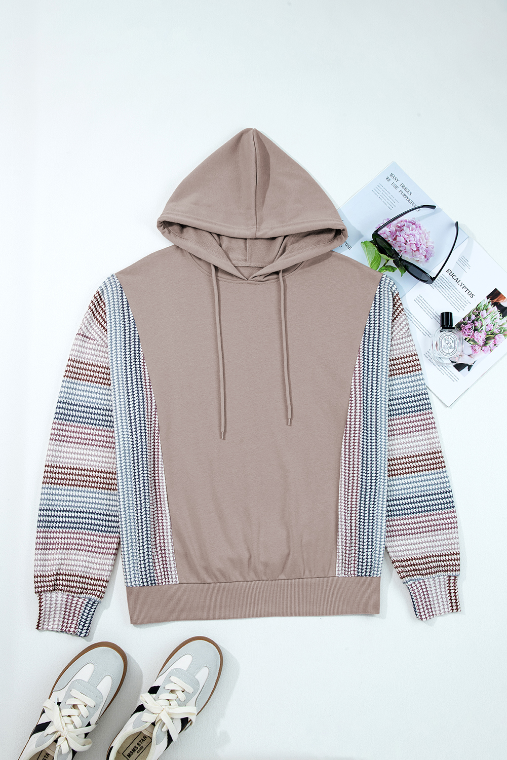 DUNE Colorblock Patchwork Baggy Hoodie - Image 3