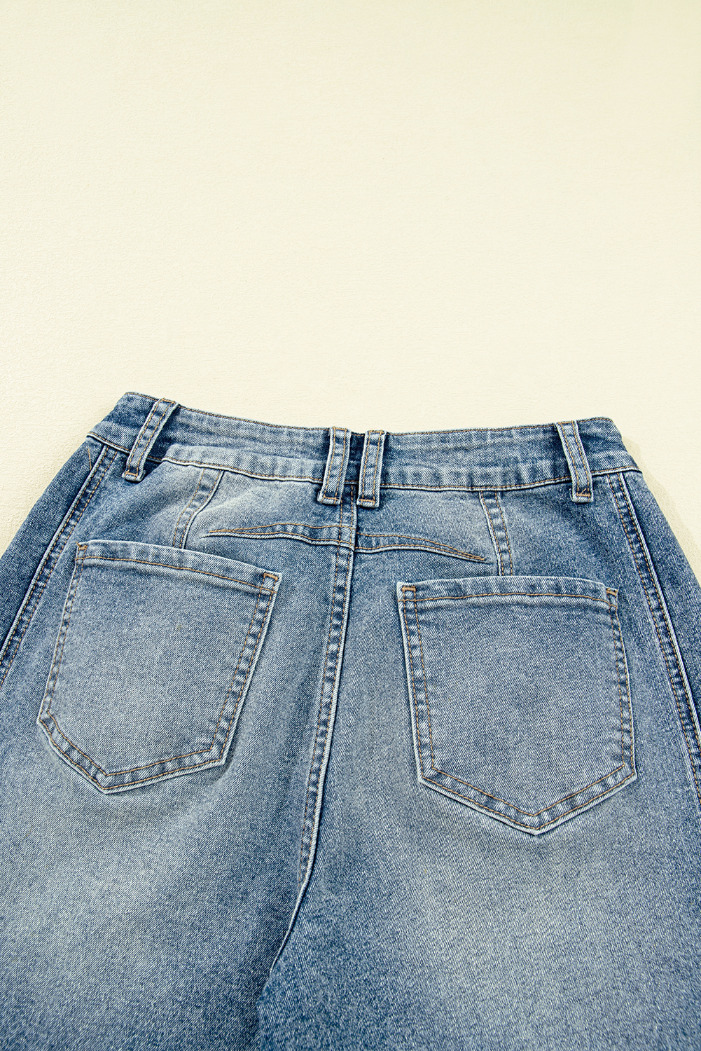Dusk Blue Vintage Washed Seam Detail Shift Jeans - Image 6