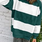 Evergreen Colorblock Drop Shoulder Baggy Sweatshirt