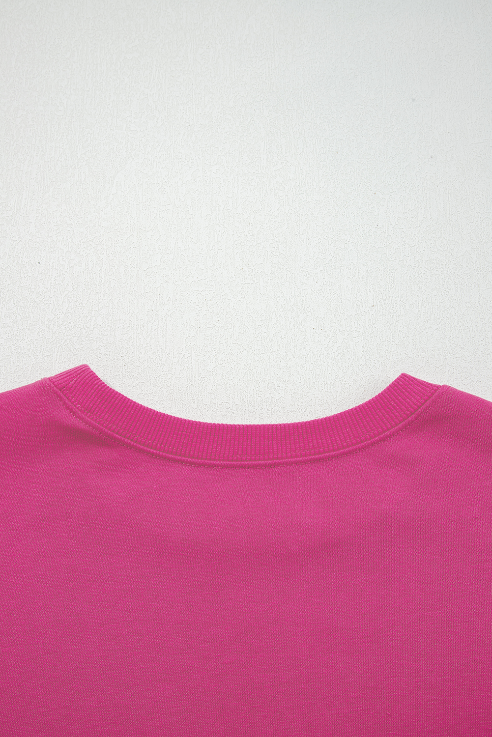 Rose Red Varsity Striped Detail Drop Shoulder Oversized Sweatshirt - Image 5