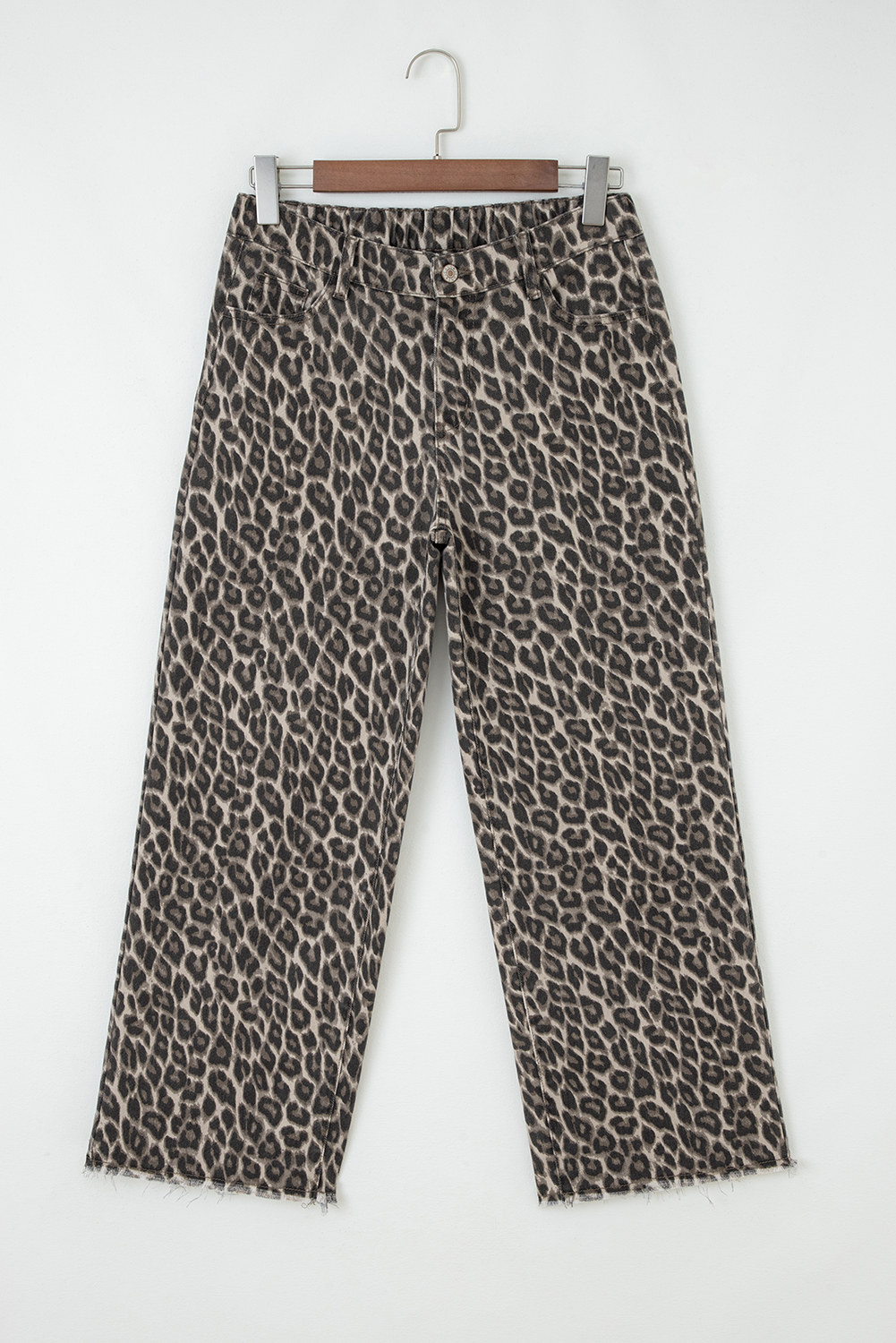 Yellow Leopard Straight Loose Leg Jeans - Image 3