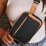 Black Adjustable Strap Mini PU Leather Crossbody Bag