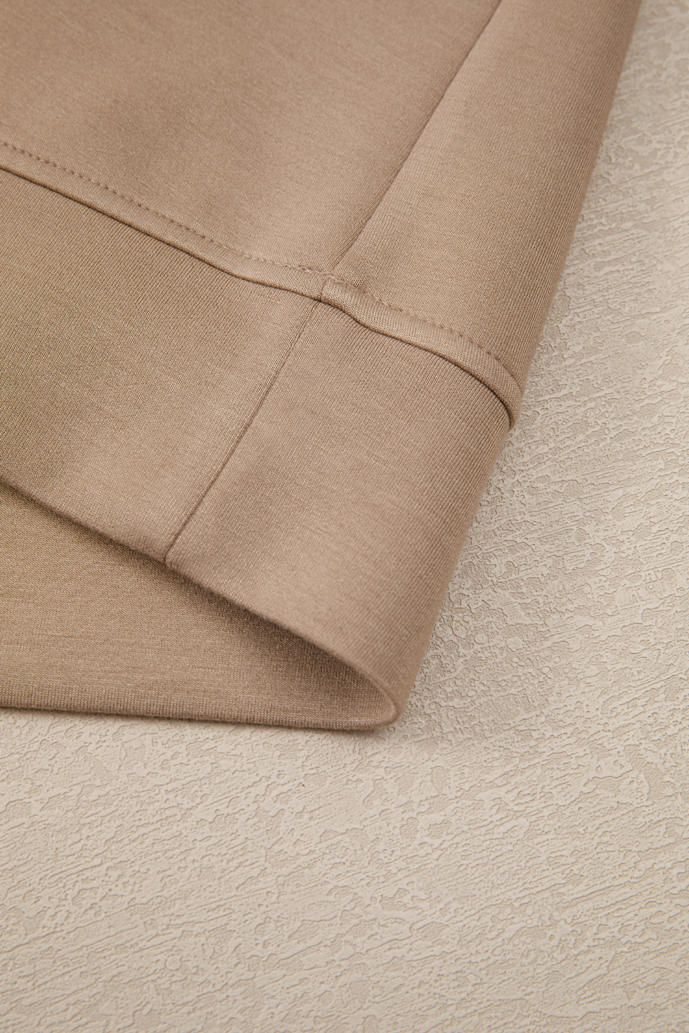 Straw Yellow Ric Rac Color Contrast Ribbed Edge Crewneck T Shirt - Image 7