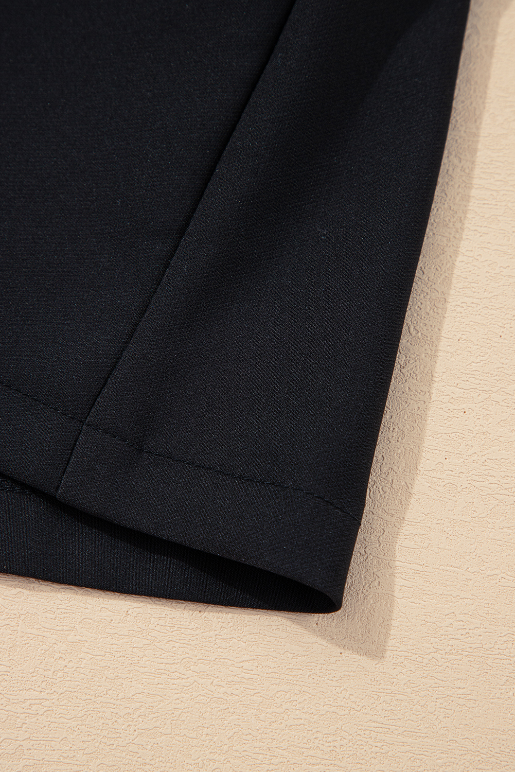 Black Contrast Bowknot Applique Crew Neck Sleeveless Mini Dress - Image 7