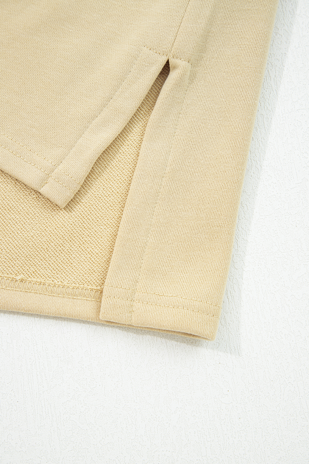 Pale Khaki Floral Applique Baggy Pullover Sweatshirt - Image 8