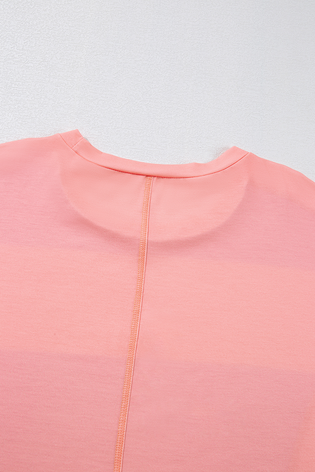 Light Blue Colorblock Striped Drop Shoulder Loose Top - Image 5