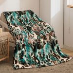 Multicolour Western Style Pattern Large Flannel Blanket