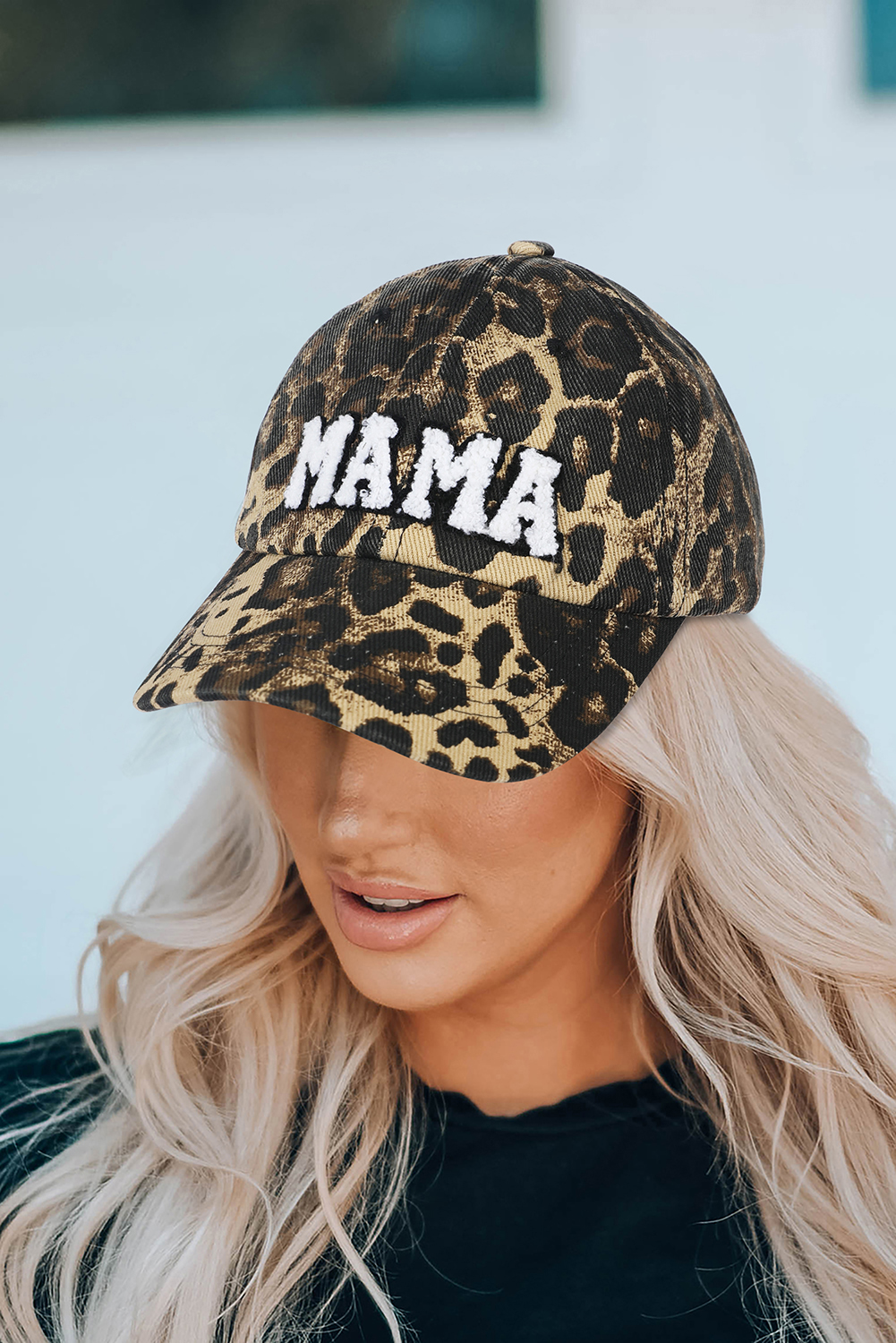Leopard MAMA Embroidered Leopard Baseball Cap - Image 2