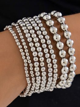 White Multi Layered Beaded Bracelet