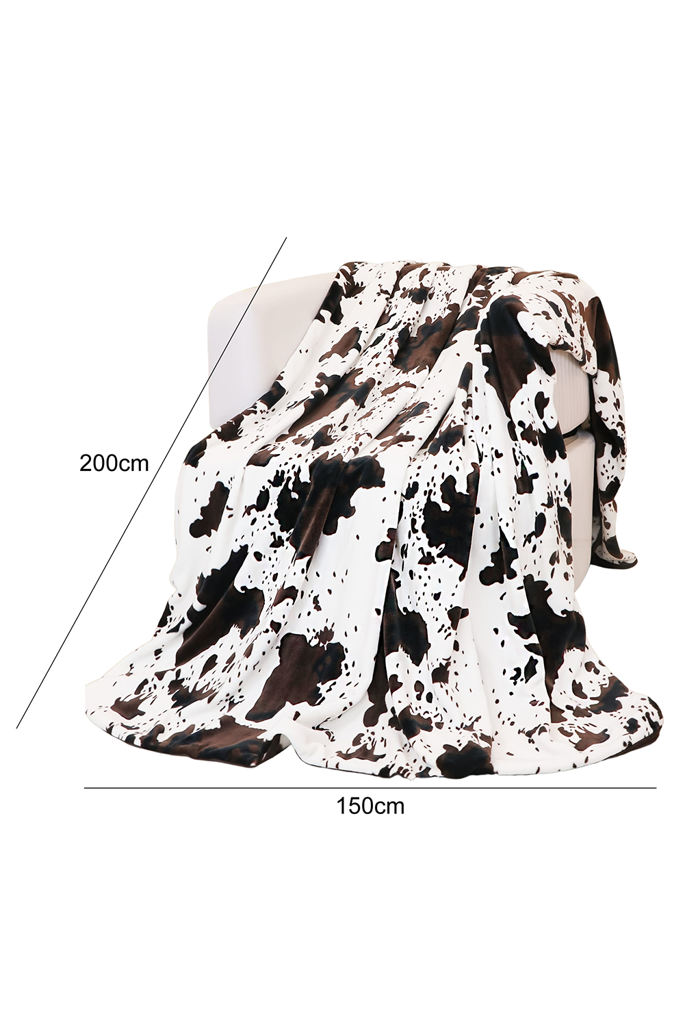 Multicolour Cow Spots Plush Blanket - Image 7