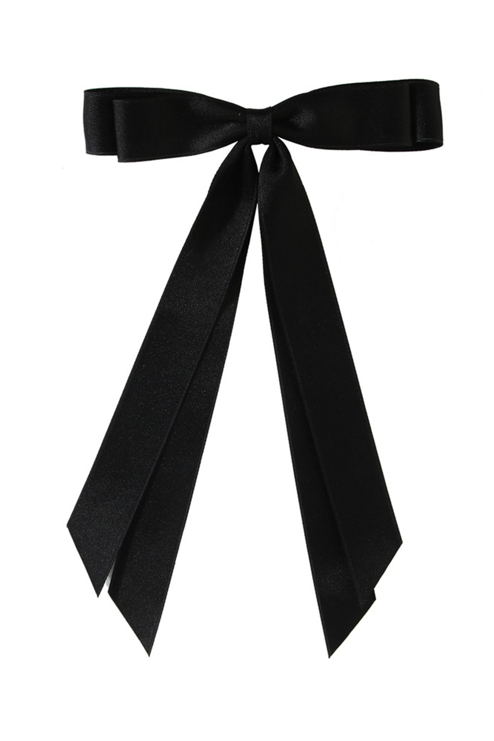 Black Double Bow Knot Alligator Hair Clip - Image 3