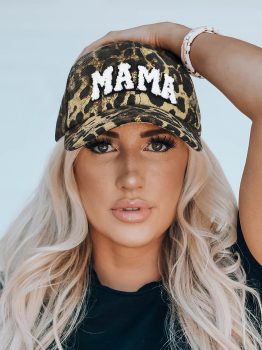 Leopard MAMA Embroidered Leopard Baseball Cap