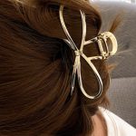 Gold Bowknot Shape Claw Clip