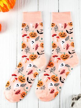 Delicacy Spooky Season Halloween Element Print Socks