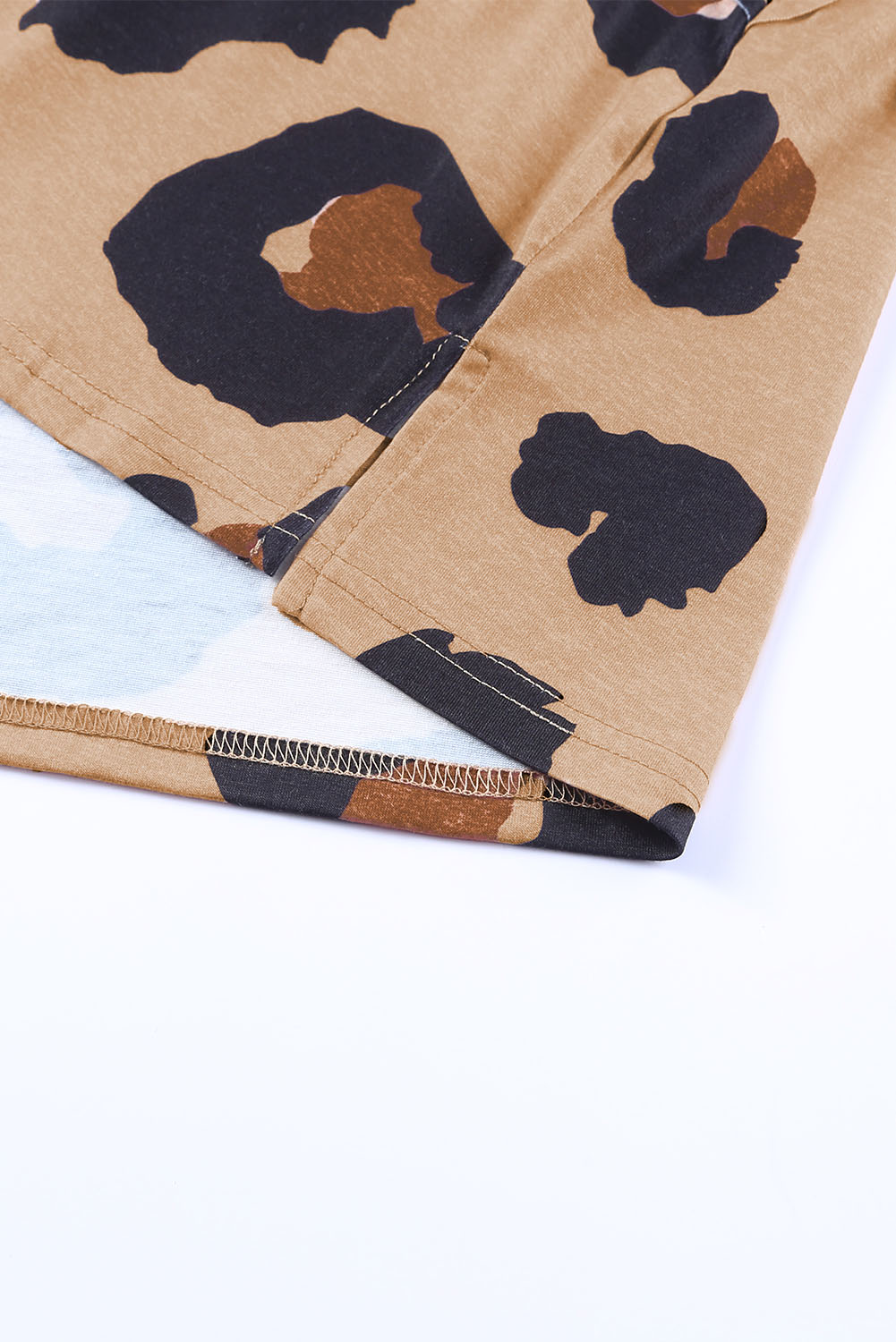 Leopard Print Long Sleeve Loose Top - Image 8