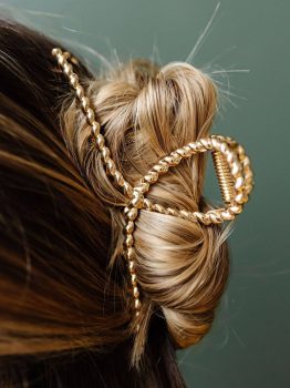 Gold Twist Large Alloy Hair Clip