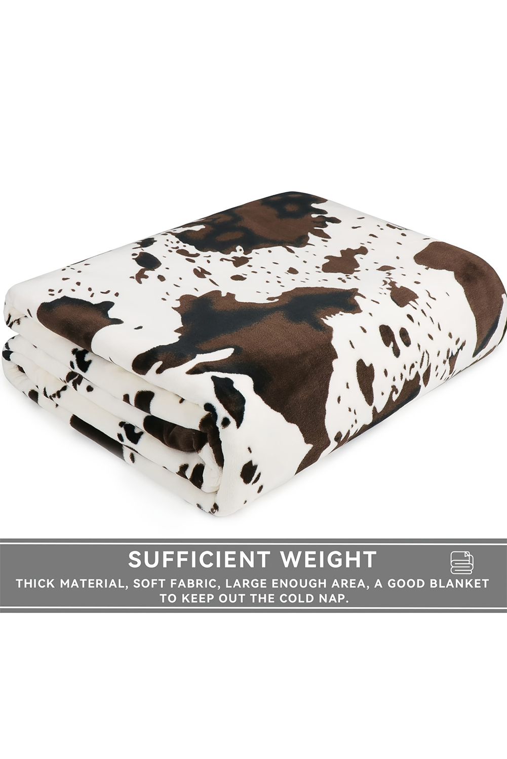 Multicolour Cow Spots Plush Blanket - Image 6