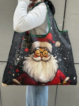 Bluing Large Foldable Christmas Holiday Reusable Oxford Bag