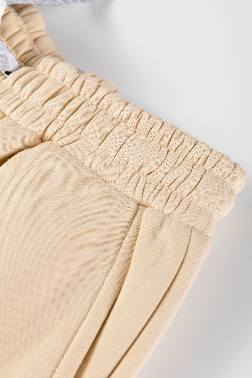 Oatmeal Fleece Lined Leopard Drawstring Elastic Waist Solid Pants - Image 8