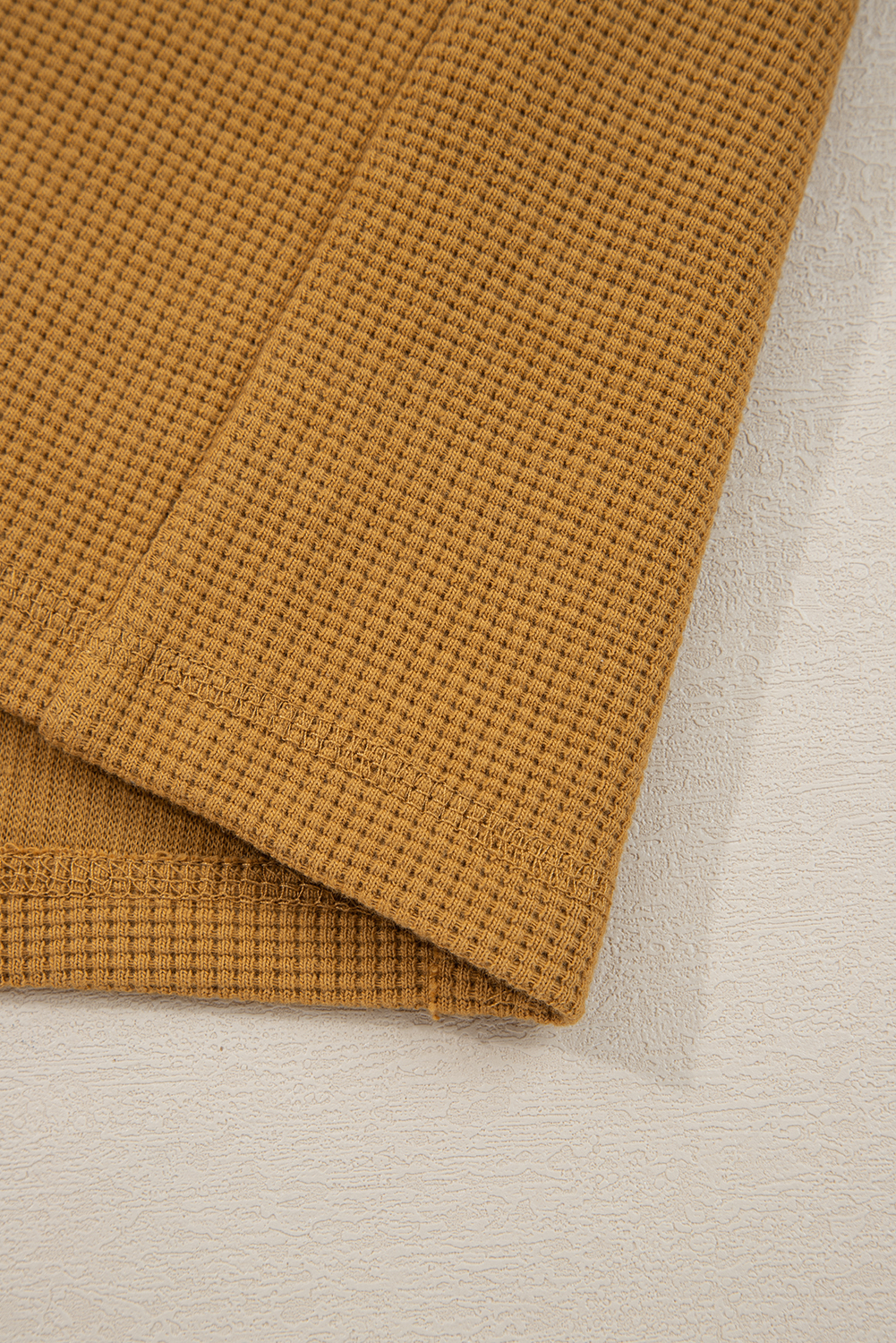 Multicolor Oversized Mixed Textured Split Neck High Low Patchwork Sweatshirt - Image 8