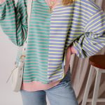 Colorblock Drop Shoulder Oversize Sweatshirt