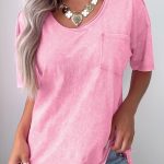 Sachet Pink Cotton Mineral Wash T Shirt