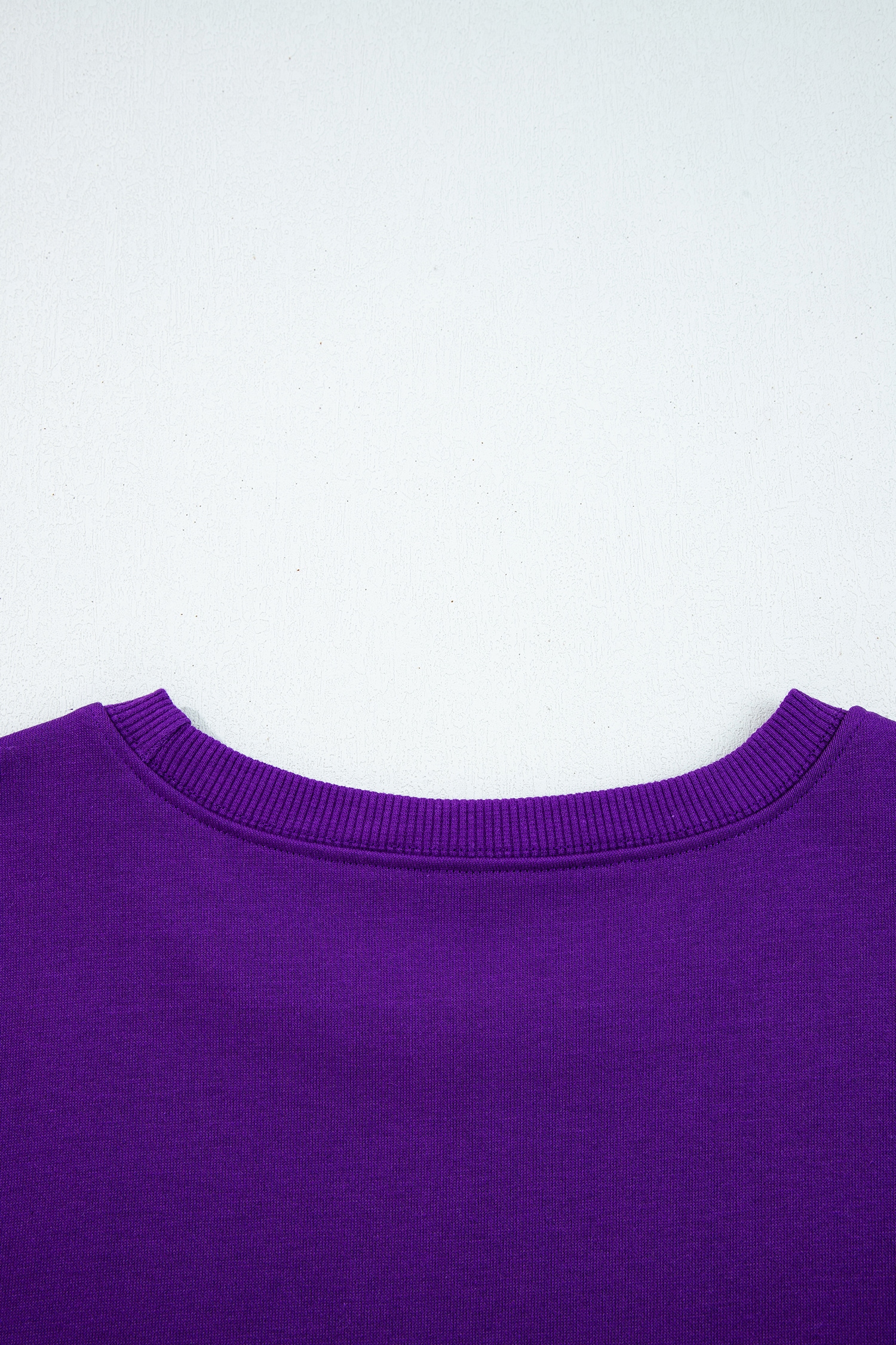 Tillandsia Purple Varsity Contrast Banded Sleeve Shift Sweatshirt Dress - Image 6