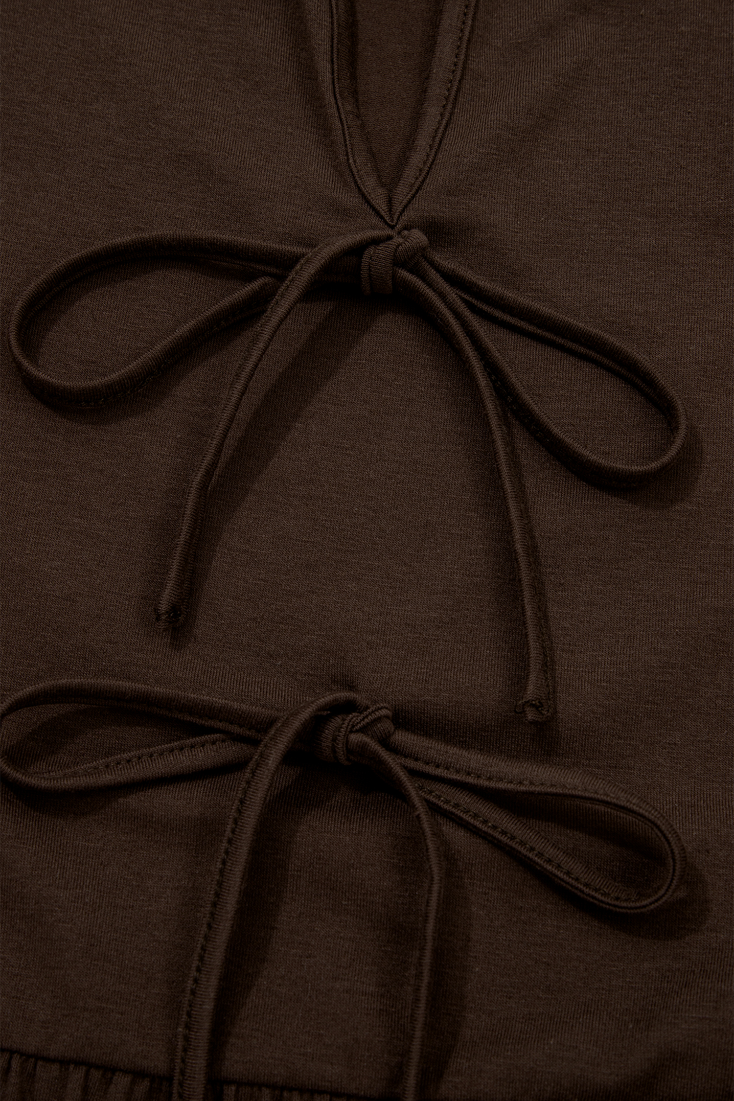 Coffee Plus Size Solid Color Bow Tie Peplum Tank Top - Image 6