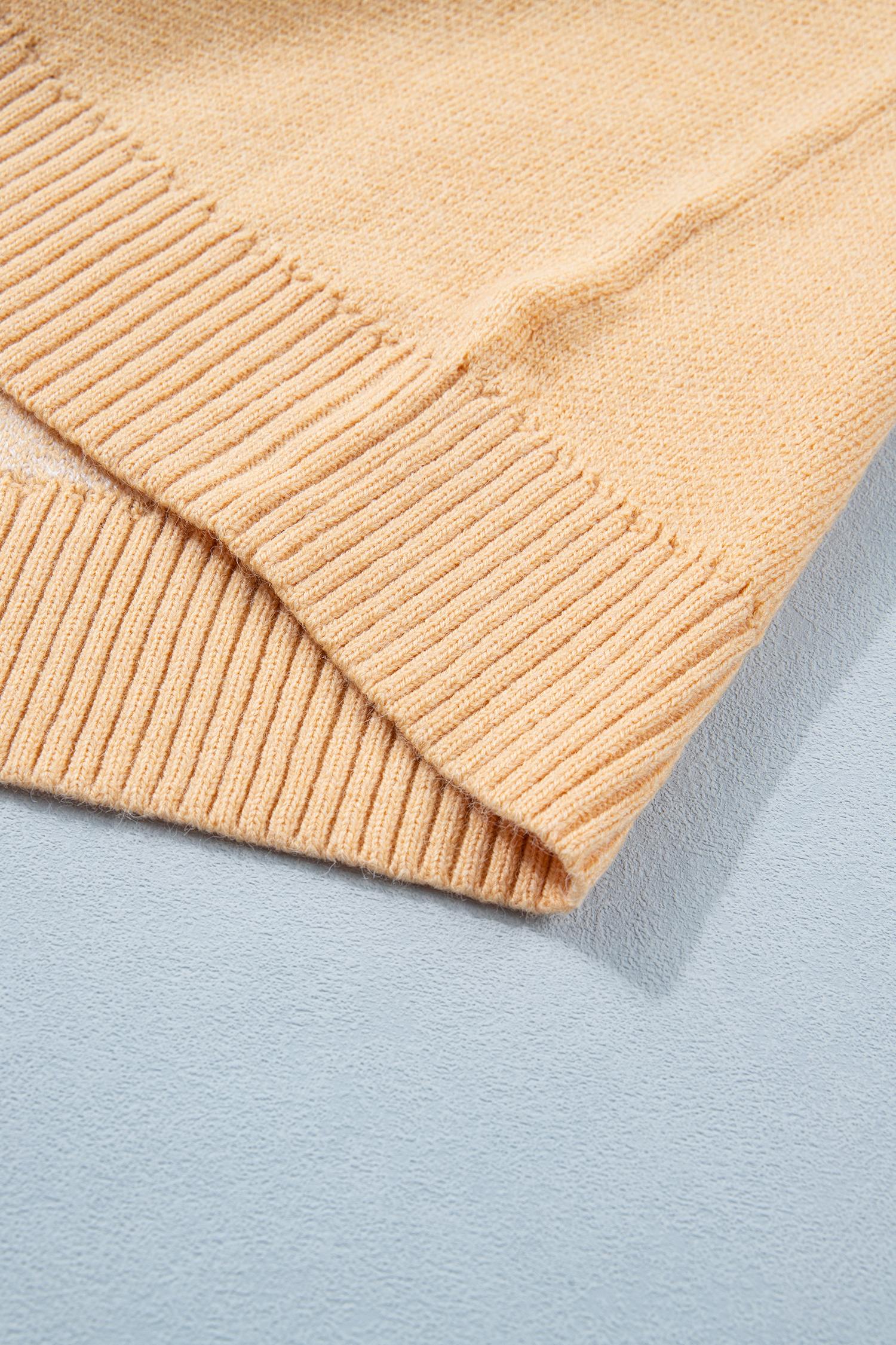 Golden Fleece Bow Pattern Drop Shoulder Loose Sweater - Image 8