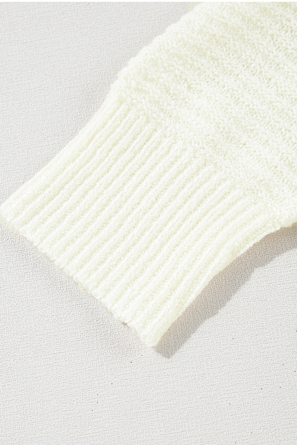 Orange Stripe Loose Color Block Drop Shoulder Bubble Sleeve Sweater - Image 7