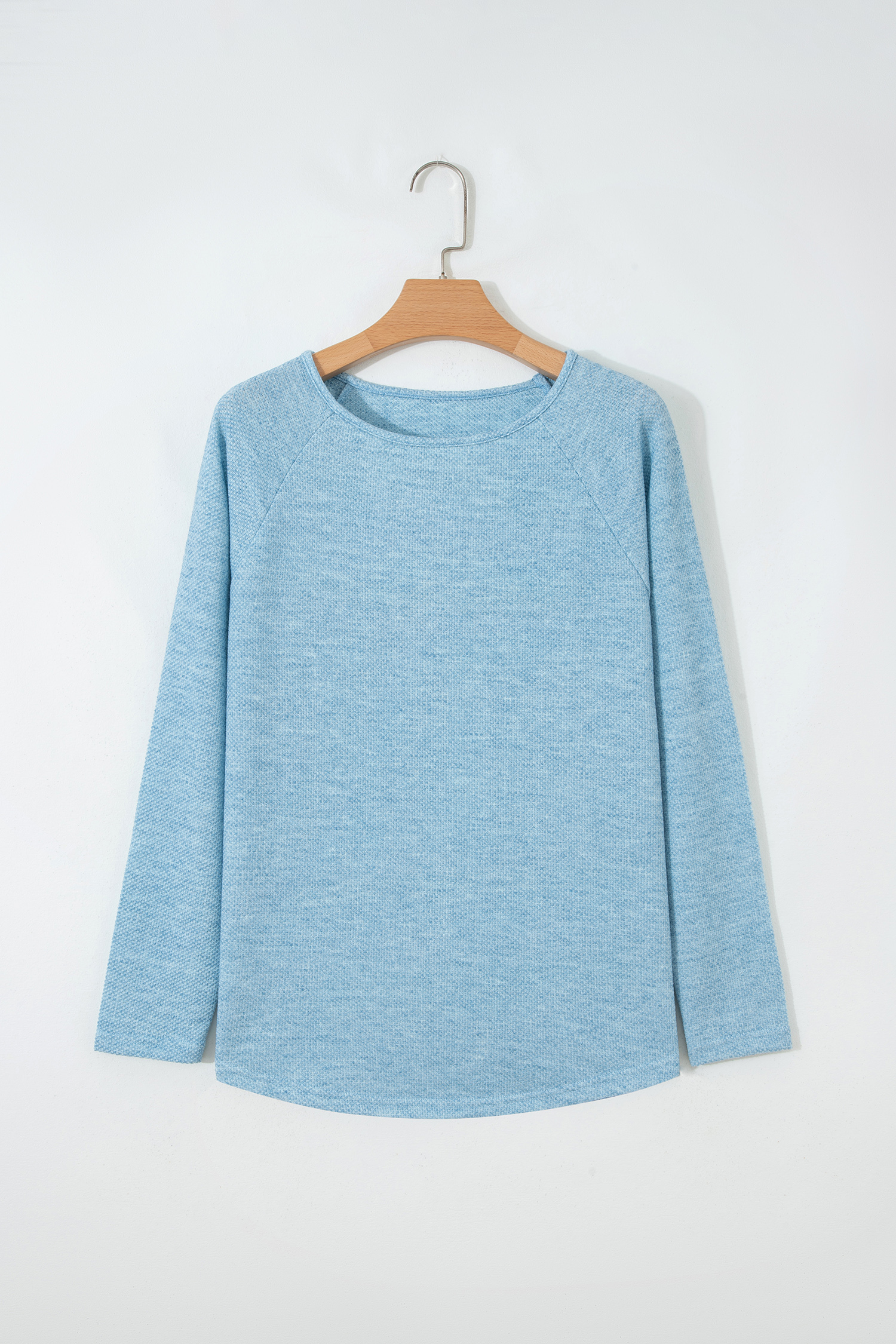Myosotis Textured Raglan Sleeve Knit Loose Top - Image 4