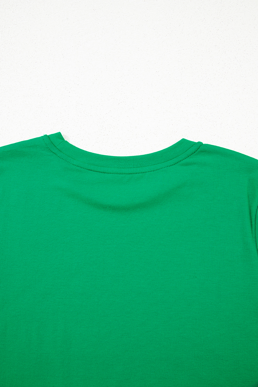 Bright Green Casual Plain Crew Neck Tee - Image 6